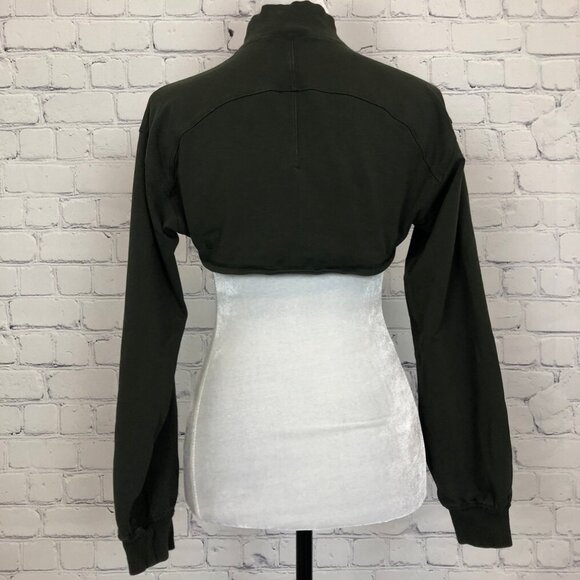 Lululemon LA Super Crop Mock Neck Turtleneck Long Sleeve Dark Olive - Picture 3 of 5